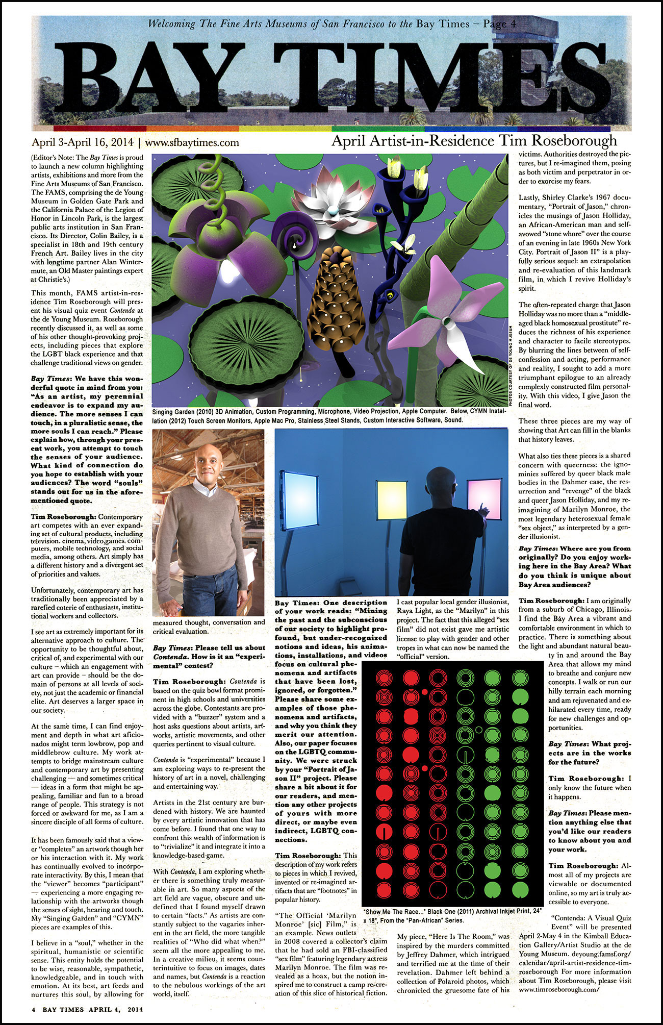 SF Bay Times, April 3, 2014