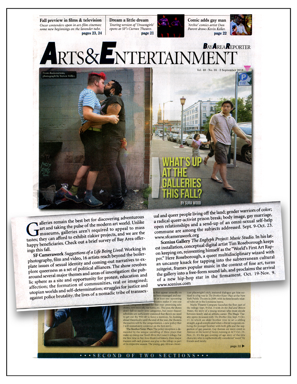 SF Bay Area Reporter, September, 2010