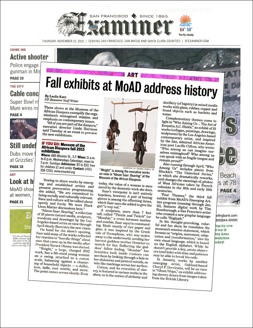 San Francisco Examiner, November 12, 2015